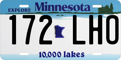 MN license plate 172LHO