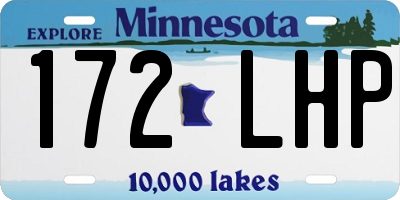 MN license plate 172LHP