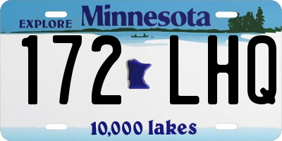 MN license plate 172LHQ