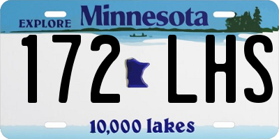 MN license plate 172LHS