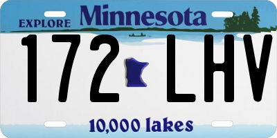 MN license plate 172LHV