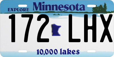 MN license plate 172LHX