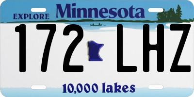 MN license plate 172LHZ