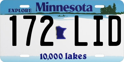MN license plate 172LID