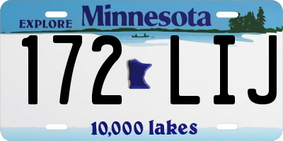 MN license plate 172LIJ