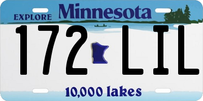 MN license plate 172LIL