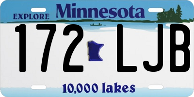 MN license plate 172LJB