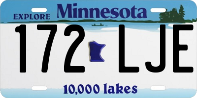 MN license plate 172LJE