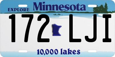 MN license plate 172LJI