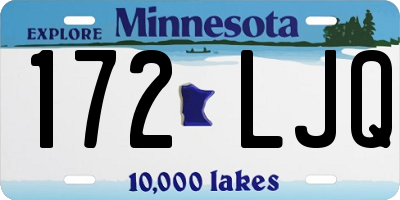 MN license plate 172LJQ