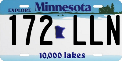 MN license plate 172LLN