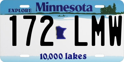 MN license plate 172LMW