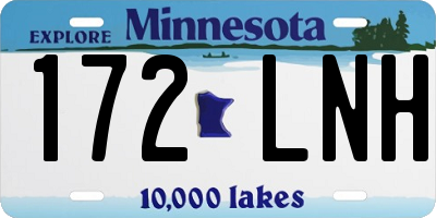 MN license plate 172LNH