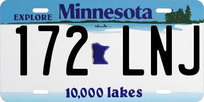 MN license plate 172LNJ