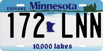 MN license plate 172LNN
