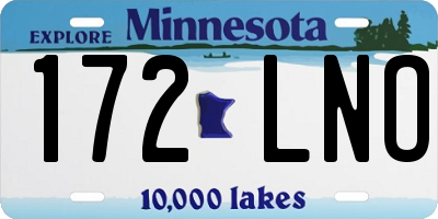 MN license plate 172LNO