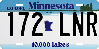 MN license plate 172LNR
