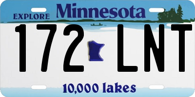 MN license plate 172LNT