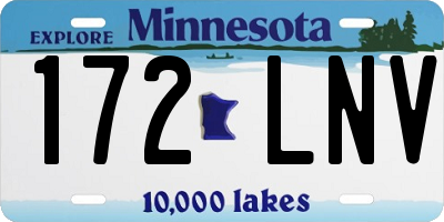 MN license plate 172LNV