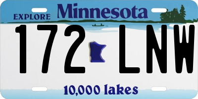 MN license plate 172LNW