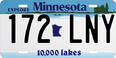 MN license plate 172LNY