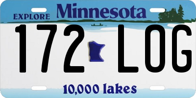 MN license plate 172LOG