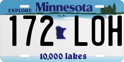 MN license plate 172LOH