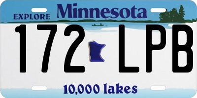 MN license plate 172LPB