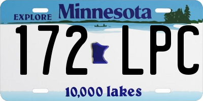 MN license plate 172LPC