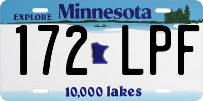 MN license plate 172LPF