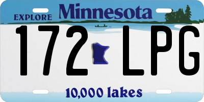 MN license plate 172LPG