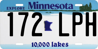 MN license plate 172LPH