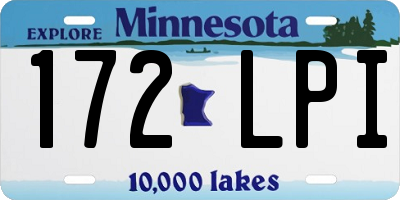MN license plate 172LPI