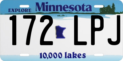 MN license plate 172LPJ