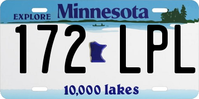 MN license plate 172LPL