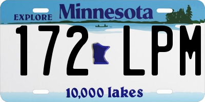 MN license plate 172LPM