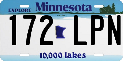MN license plate 172LPN