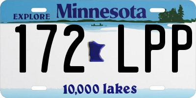 MN license plate 172LPP
