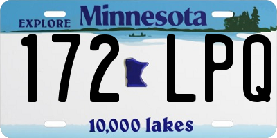 MN license plate 172LPQ
