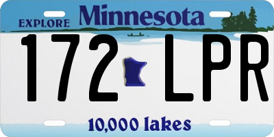 MN license plate 172LPR