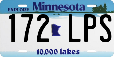 MN license plate 172LPS