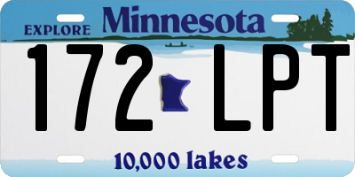 MN license plate 172LPT
