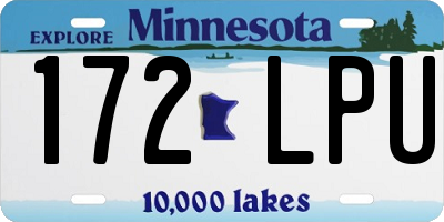 MN license plate 172LPU