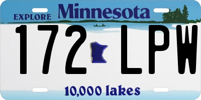 MN license plate 172LPW