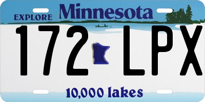 MN license plate 172LPX