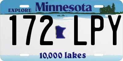 MN license plate 172LPY