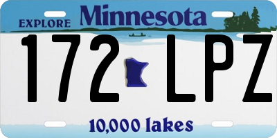 MN license plate 172LPZ