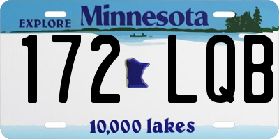 MN license plate 172LQB