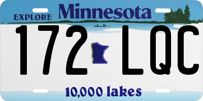 MN license plate 172LQC