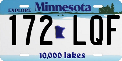 MN license plate 172LQF